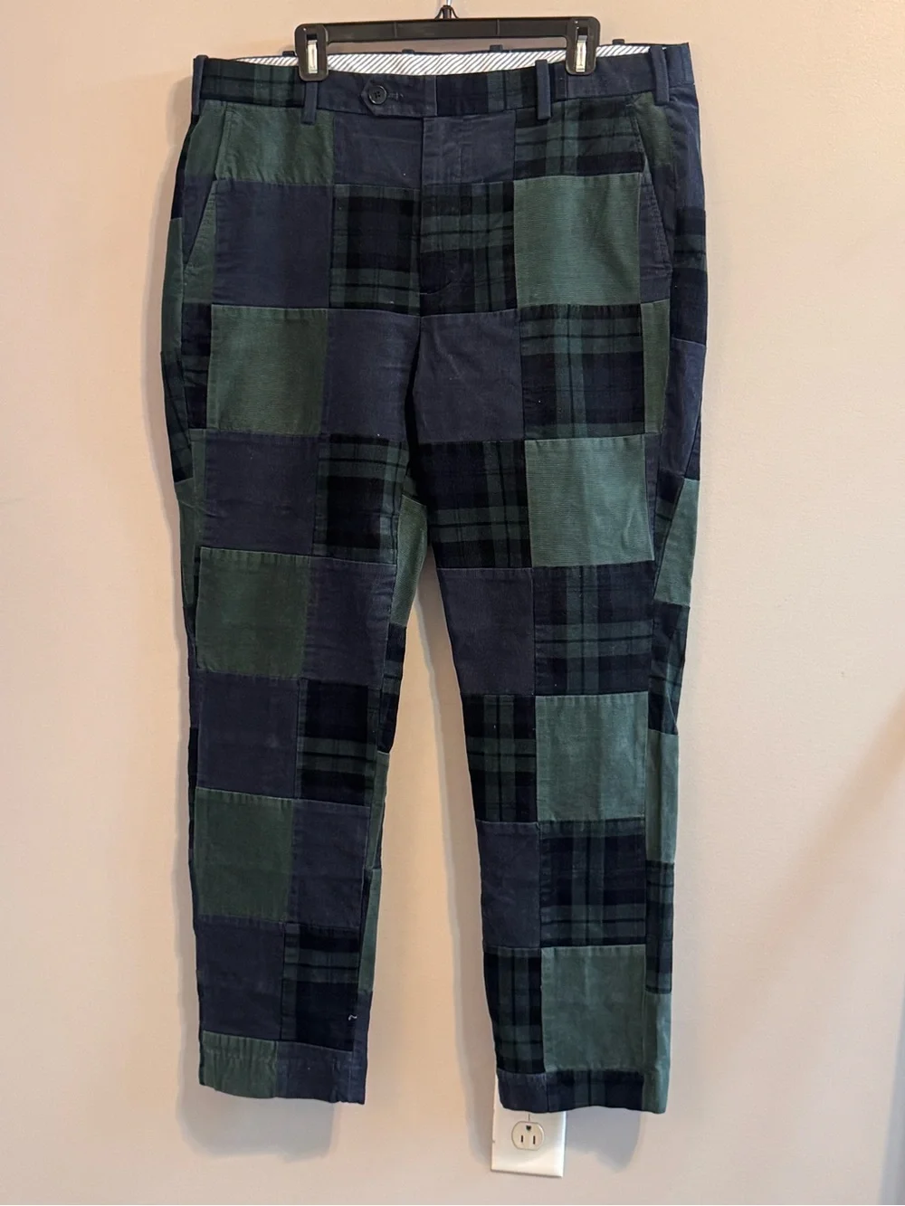 Brooks Brothers Patchwork Corduroy Black Watch Pants Men’s 38x30 NWOT